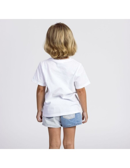 Child's Short Sleeve T-Shirt Minnie Mouse White