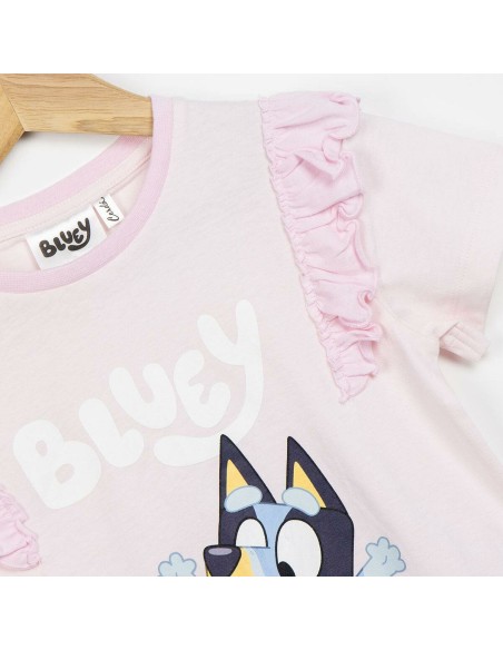Child's Short Sleeve T-Shirt Bluey Light Pink
