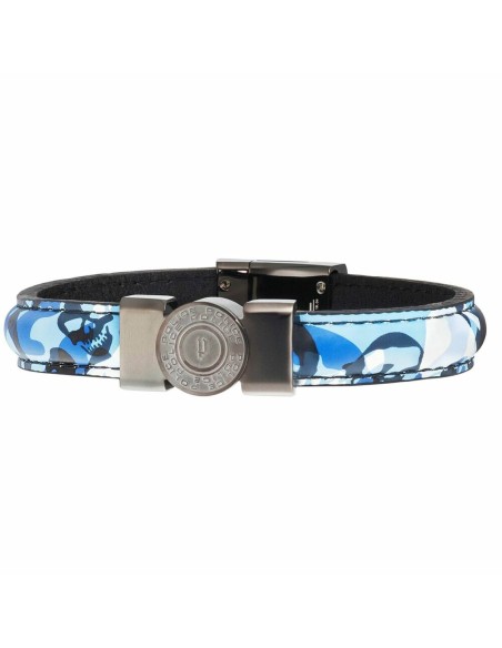 Men's Bracelet Police PJ25556BLU.03-L Leather 21 cm