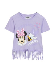Child's Short Sleeve T-Shirt Minnie Mouse Purple