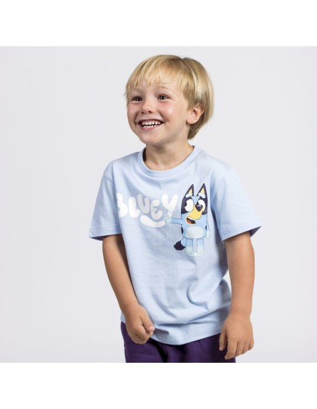 Child's Short Sleeve T-Shirt Bluey Light Blue