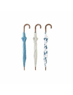 Umbrella DKD Home Decor Blue White 3 Pieces 2