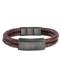 Men's Bracelet Police PEJGB2009032 Leather 19 cm