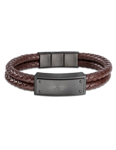 Men's Bracelet Police PEJGB2009032 Leather 19 cm