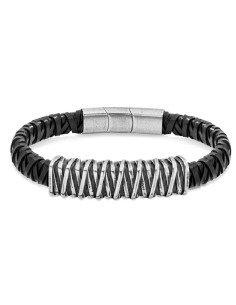 Men's Bracelet Police PEJGB2112302 Leather 19 cm