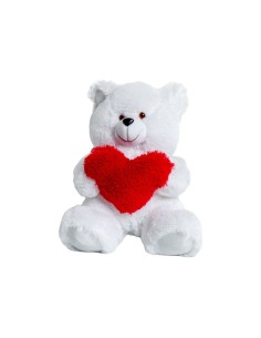 Teddy Bear GO GIFT FRANK 50 WH White Plush Heart 50 cm