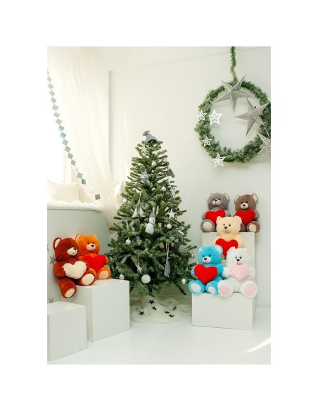 Teddy Bear GO GIFT FRANK 50 WH White Plush Heart 50 cm