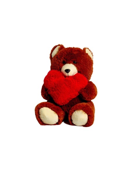 Teddy Bear GO GIFT FRANK 50 BR Brown Plush Heart 50 cm