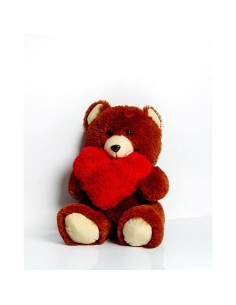 Teddy Bear GO GIFT FRANK 50 BR Brown Plush Heart 50 cm 2