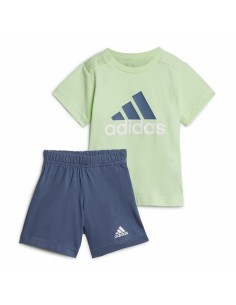Sports Outfit for Baby Adidas Bl Cotton Set Infantil Blue Light Green