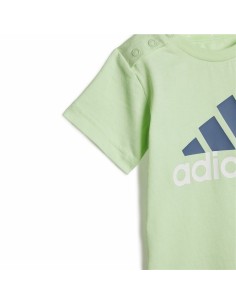 Sports Outfit for Baby Adidas Bl Cotton Set Infantil Blue Light Green 2