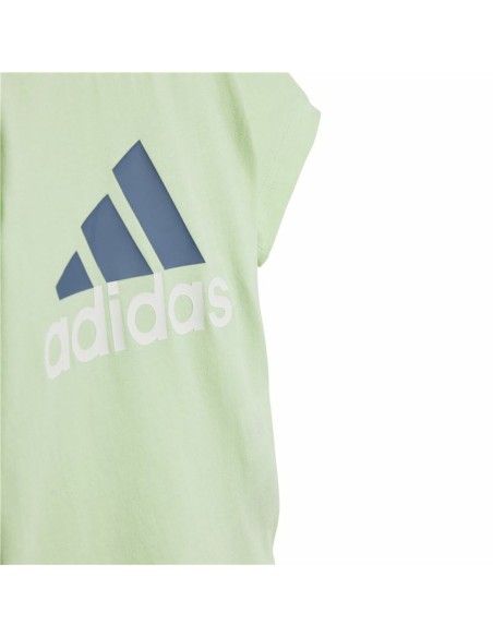 Sports Outfit for Baby Adidas Bl Cotton Set Infantil Blue Light Green
