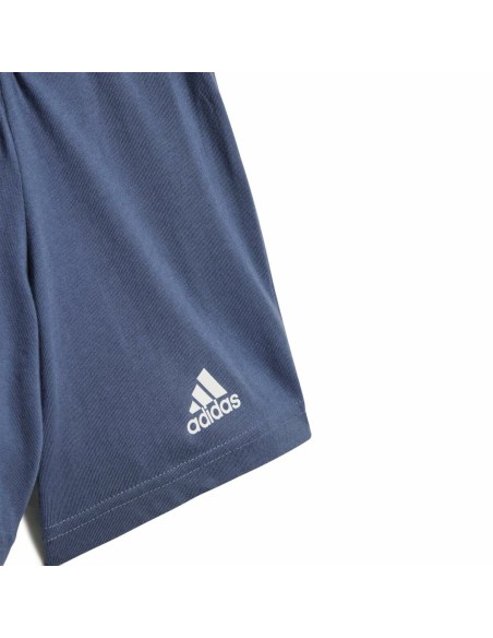 Sports Outfit for Baby Adidas Bl Cotton Set Infantil Blue Light Green
