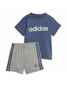 Sports Outfit for Baby Adidas I Lin Co Set Infantil Blue Grey Multicolour