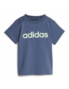 Sports Outfit for Baby Adidas I Lin Co Set Infantil Blue Grey Multicolour 2