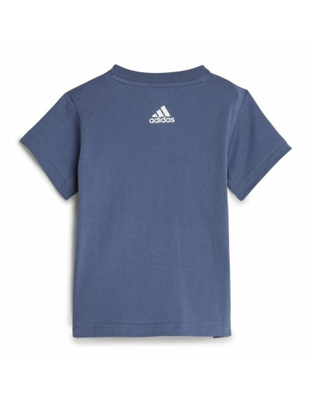 Sports Outfit for Baby Adidas I Lin Co Set Infantil Blue Grey Multicolour