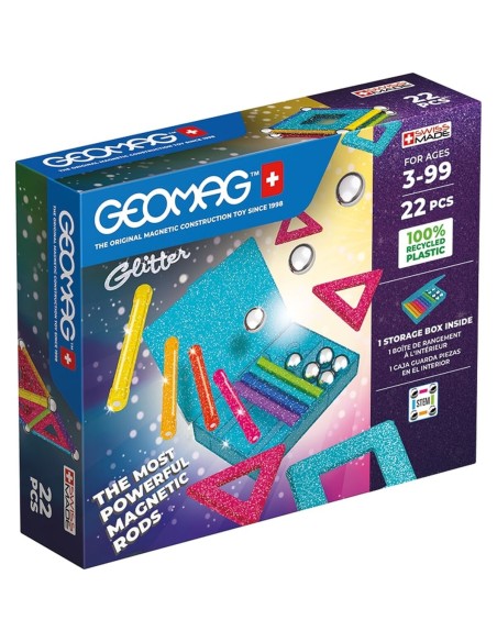 Playset Geomag Glitter (22 Pieces)
