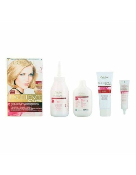 Permanent Dye Excellence L'Oreal Make Up Excellence Nº 9.0-rubio muy claro Nº 8.0-rubio claro 192 ml