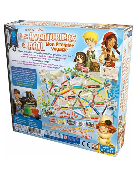 Board game Asmodee Rail Adventurers : My First Voyage (FR) Black Blue White Green