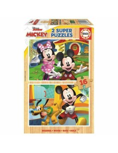 2-Puzzle Set Mickey Mouse 19287 16 Pieces 36 cm