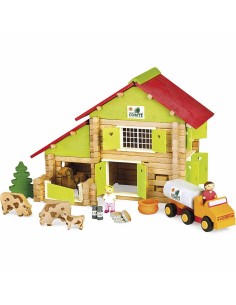 Playset Jeujura My Wooden Farm 180 Pieces 2