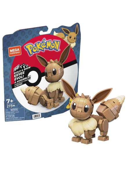 Jointed Figure Mega Construx  Eevee Medium + 7 Years 215 Pieces