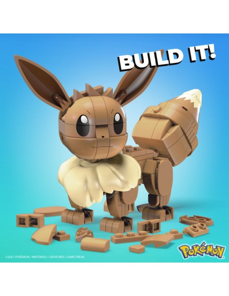 Jointed Figure Mega Construx  Eevee Medium + 7 Years 215 Pieces
