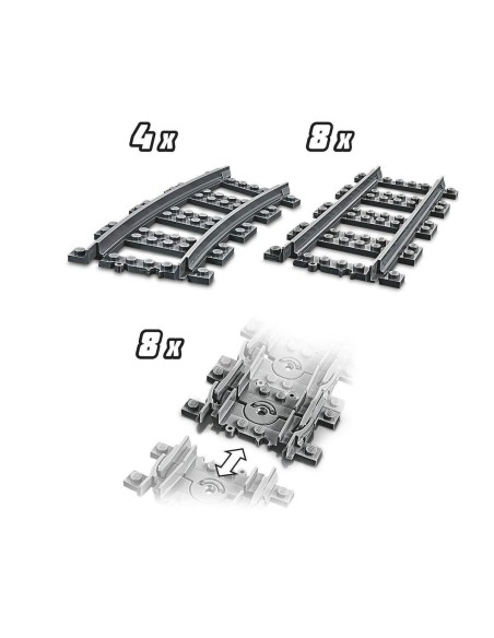 Playset   Lego City 60205 Rail Pack         20 Pieces  