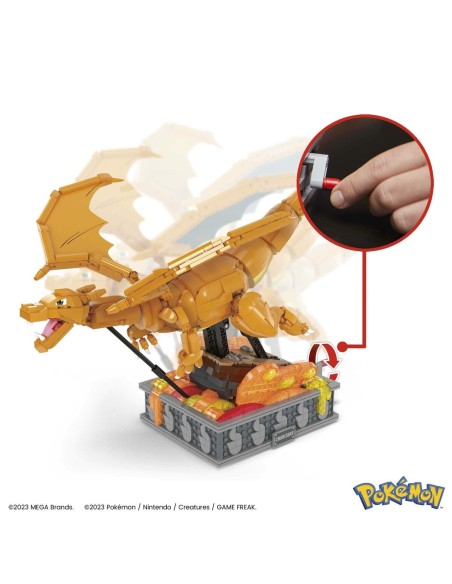 Construction kit Pokémon Mega Construx -  Motion Charizard 1664 Pieces