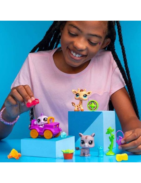 Playset Bandai Littlest Pet Shop SAFARI 8 Pieces