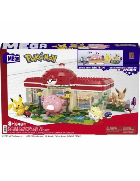 Construction kit Pokémon Mega Construx - Forest Pokémon Center 648 Pieces