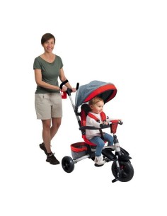 Tricycle Mondo On & Go Moovi Explore Red Convertible Foldable Rotating seat