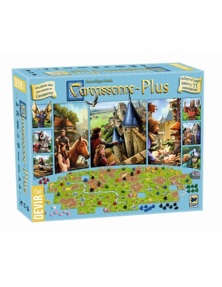 Board game Devir CARCASSO + BASICO & 11 EXPAN