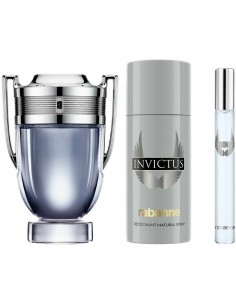 Men's Perfume Set Paco Rabanne Invictus 3 Pieces