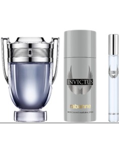 Men's Perfume Set Paco Rabanne Invictus 3 Pieces 2