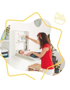 Changer Badabulle Plouf Compact Wall Foldable 46 x 46 x 61 cm 2