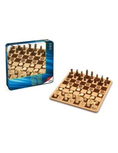 Chess and Checkers Board Cayro 751 Wood