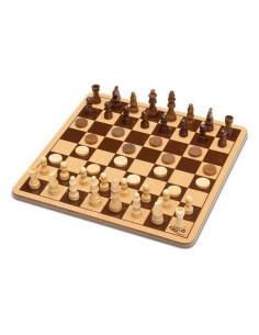 Chess and Checkers Board Cayro 751 Wood 2