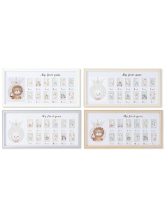 Photo frame Home ESPRIT Crystal MDF Wood 56,5 x 2 x 27,5 cm (4 Units)