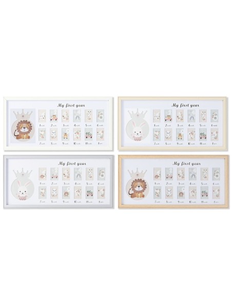 Photo frame Home ESPRIT Crystal MDF Wood 56,5 x 2 x 27,5 cm (4 Units)