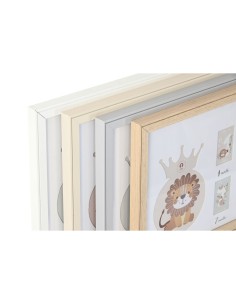 Photo frame Home ESPRIT Crystal MDF Wood 56,5 x 2 x 27,5 cm (4 Units) 2