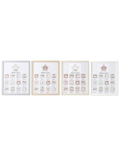 Photo frame Home ESPRIT Crystal MDF Wood 40,5 x 2 x 49,5 cm (4 Units)
