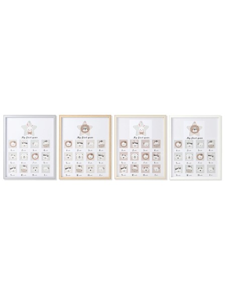 Photo frame Home ESPRIT Crystal MDF Wood 40,5 x 2 x 49,5 cm (4 Units)
