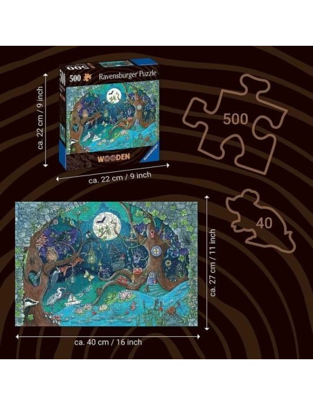 Puzzle Ravensburger 17516 Fantasy Forest Wood 500 Pieces